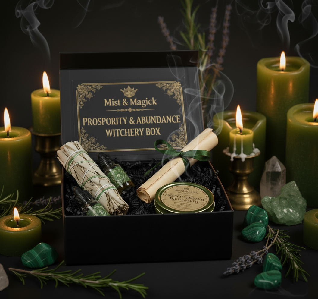 Close-up with Green and Gold Candles