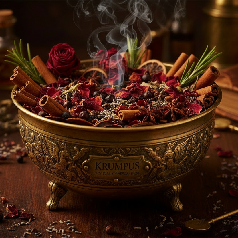 Krumpus Brew in Brass Bowl - No Oranges