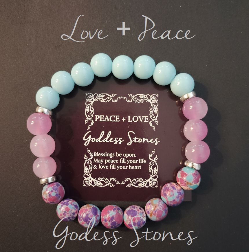 LOVE + PEACE | Goddess Stones | Enchanted Bracelet