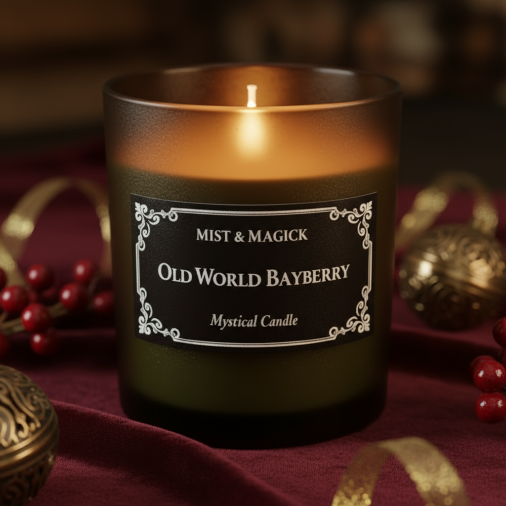 Old World Bayberry candle extreme close-up