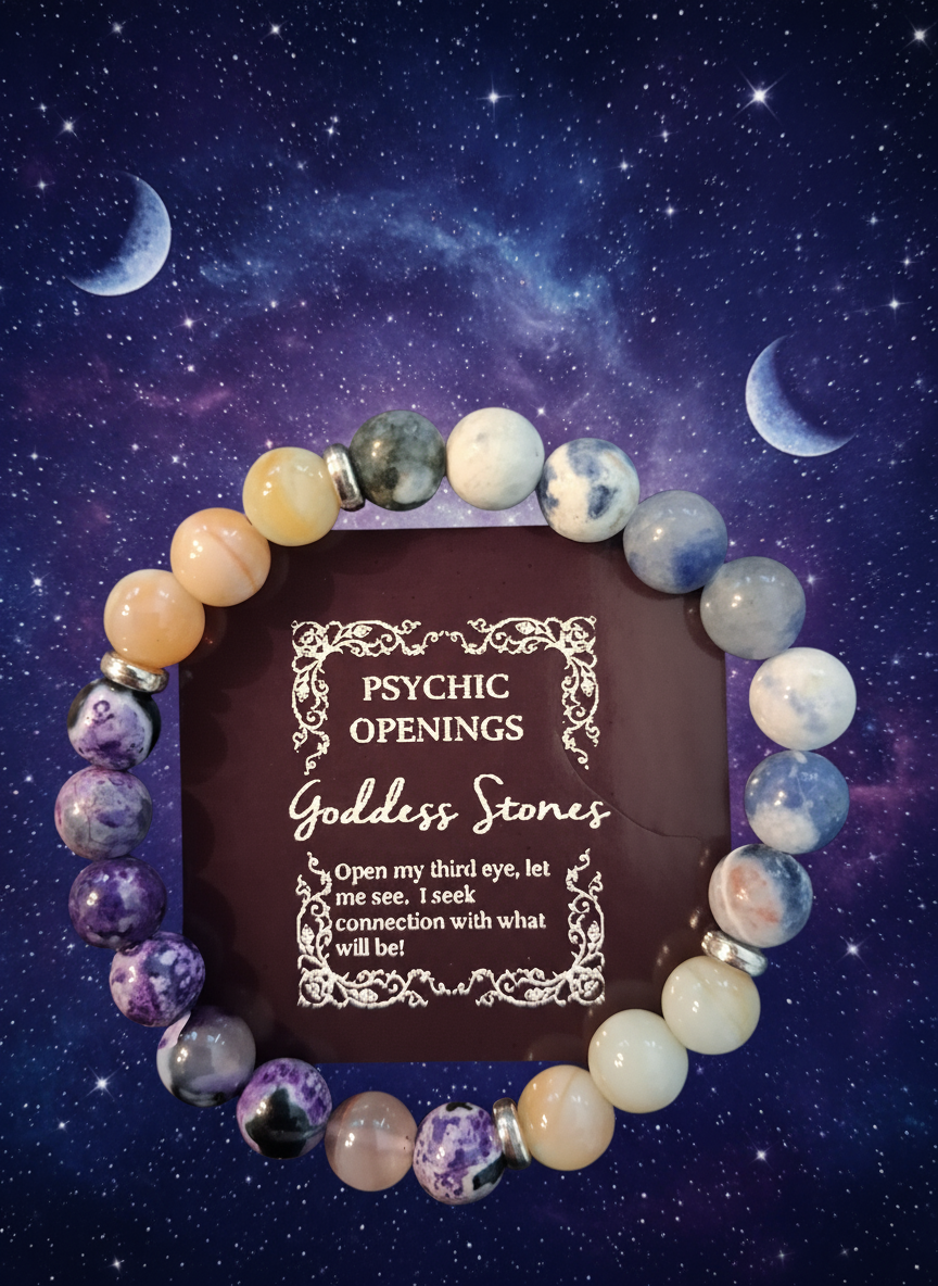 Psychic Openings Bracelet with Celestial Background