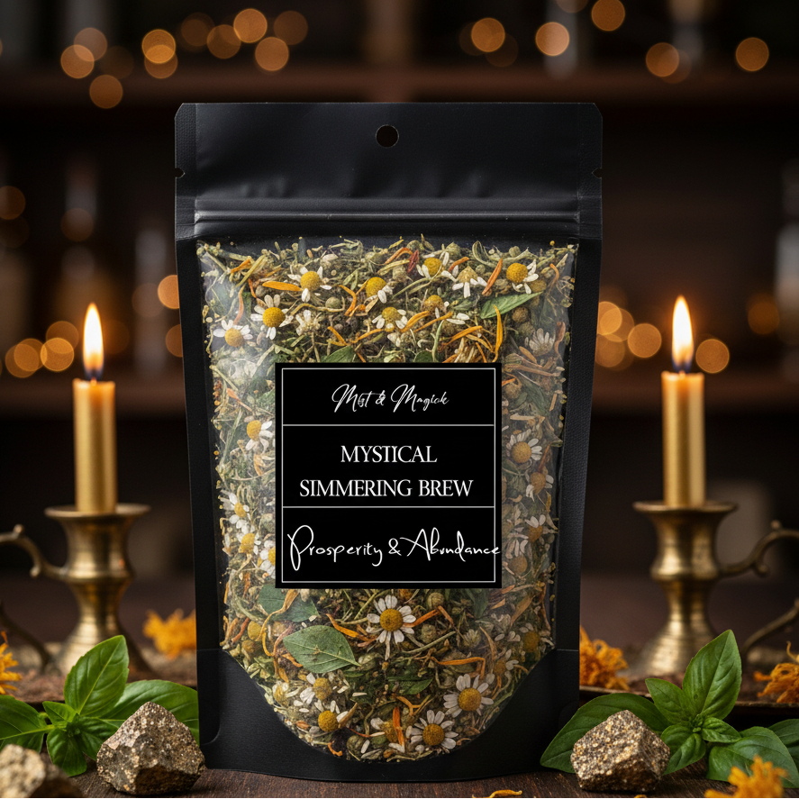 Pyrite and calendula prosperity magic