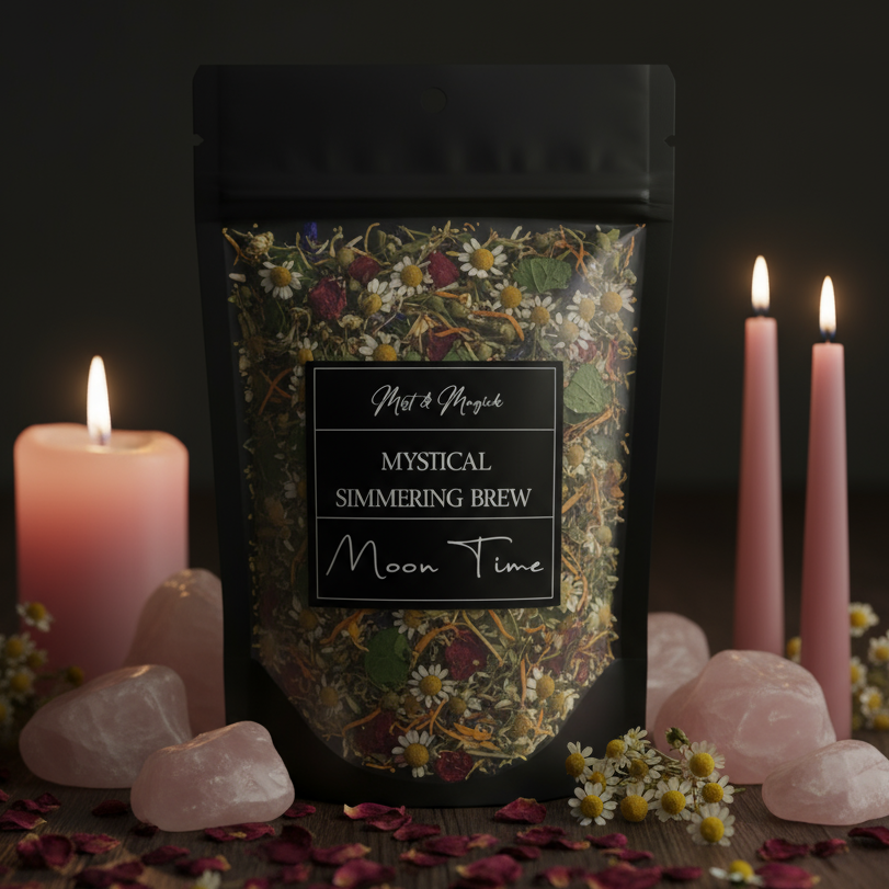 Rose quartz and pink candles nurturing scene